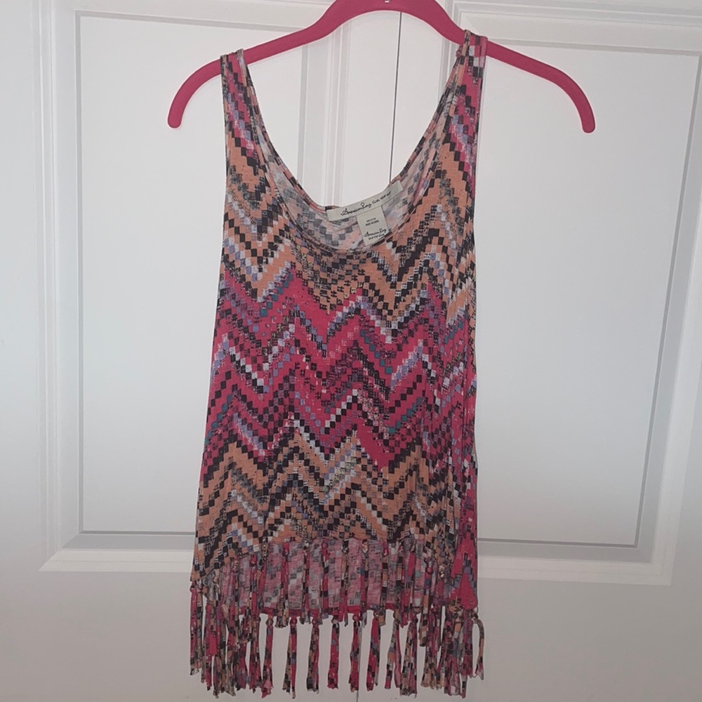 M Geometric Tank with Tassels